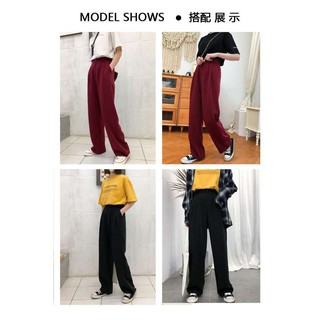 (Hàng có sẵn) Quần ống sớ đen đỏ