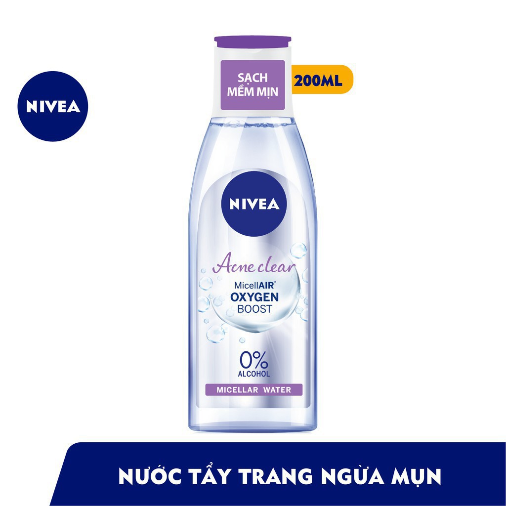 Nước tẩy trang Nivea cho da mụn Acne Care Makeup Clear Micellar Water