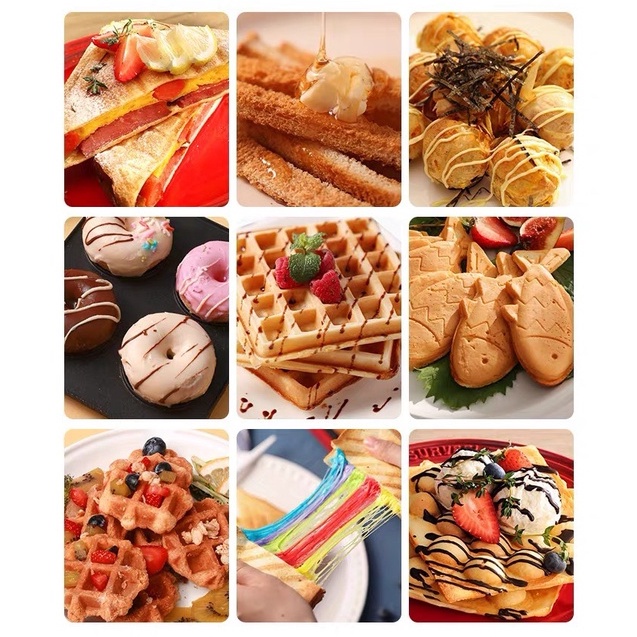 Máy nướng bánh mì sandwich YIDPU có thay được khuôn- Máy nướng bánh mỳ, làm bánh mini đa năng