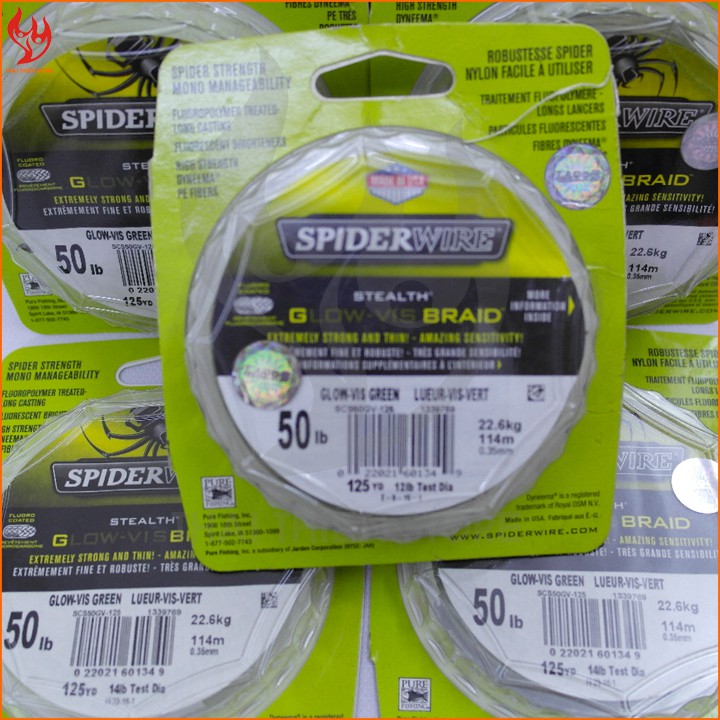 Dây câu cá siêu bền Spider Glow Vis