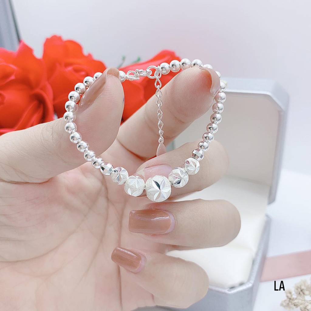 Lắc Tay Bạc Trẻ Em Hình Bi Cát - Minh Canh Jewelry