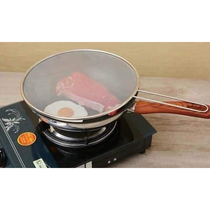 Nắp chảo chống bắn mỡ bằng lưới inox dạng tròn