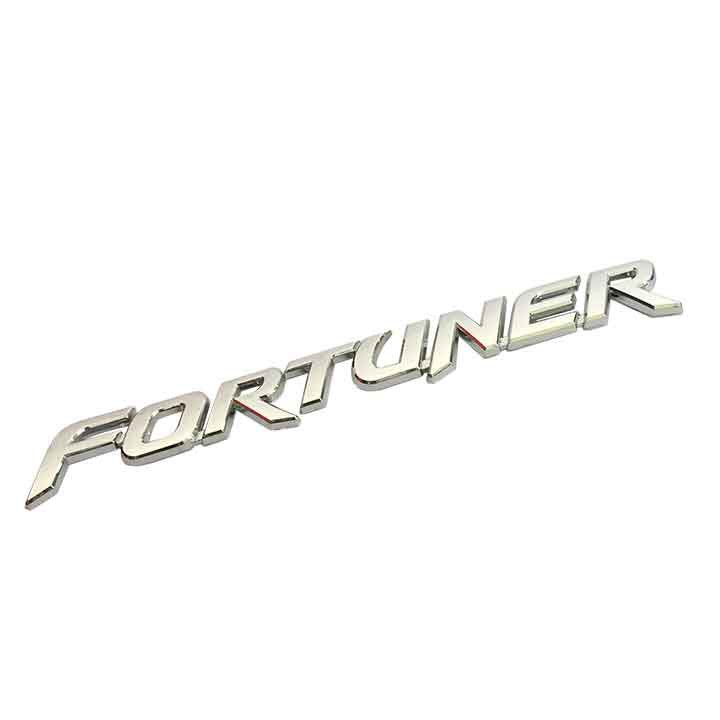 Logo chữ FORTUNER 3D nổi dán trang trí xe