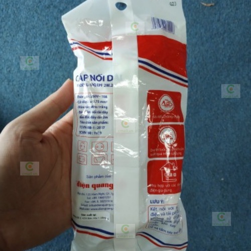 Cáp Nối Dài Điện Quang ĐQ EPF 2PN,Dây Nối Dài 2-5 Mét, 2 Màu Trắng-Đỏ Phù Hợp Phong Cách Riêng