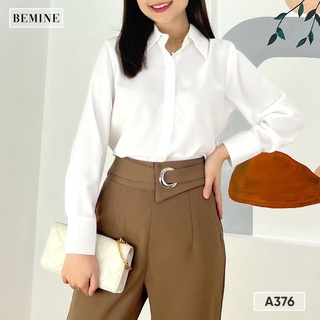Áo sơ mi basic xếp ly cổ tay BEMINE A376TRANG