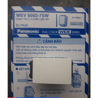 [PANASONIC] Công tắc cầu thang, công tắc 2 chiều hàng Wide- WEV5002SW- HẠT TO- Hàng chính hãng