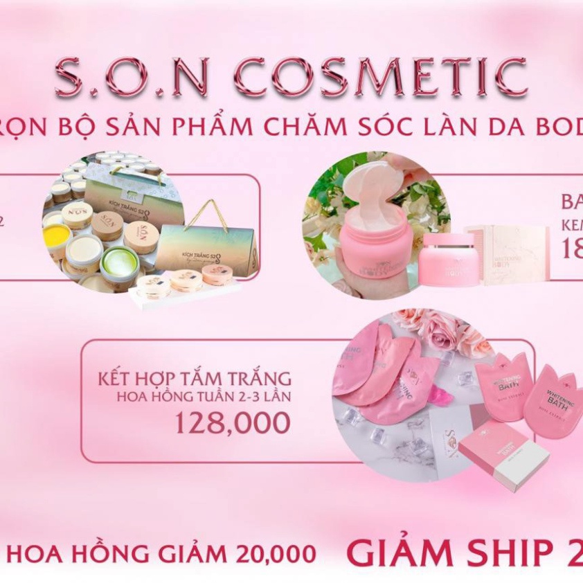 Tắm Trắng 𝑭𝒓𝒆𝒆𝒔𝒉𝒊𝒑 Tắm Trắng Body Hoa Hồng Son Group WHITENING BATH ROSE [Chính Hãng]