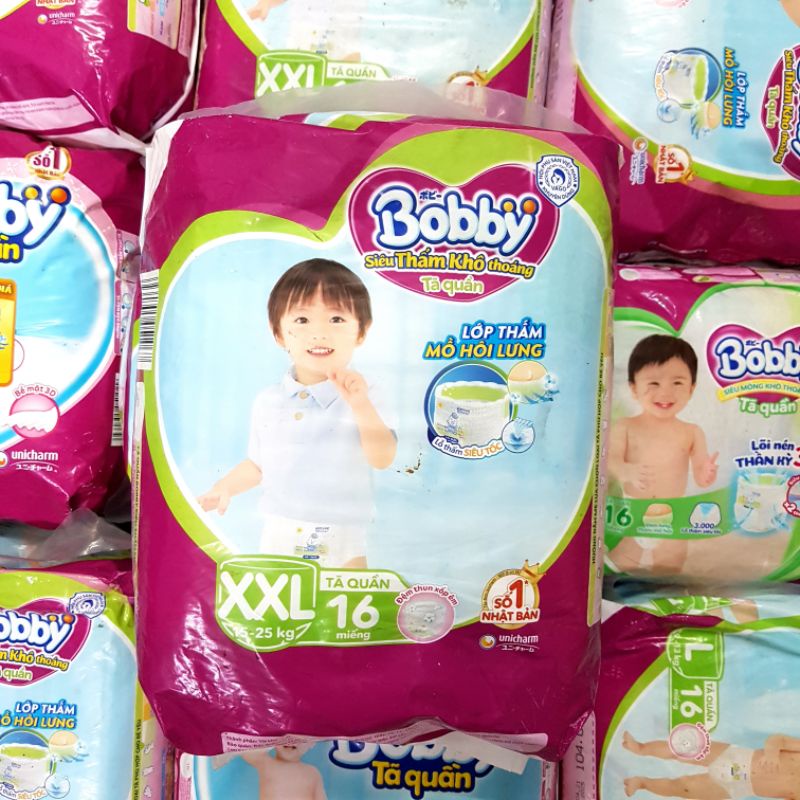 (THANH LÝ) Tả quần Bobby gói nhỏ M22/M18/L20/L16/XL18/XL14/XXL16