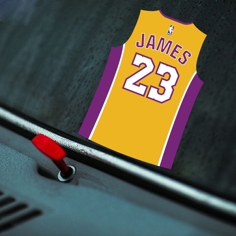 Sticker dán xe hơi hình cầu thủ bóng rổ James NBA Total Decision FMVP