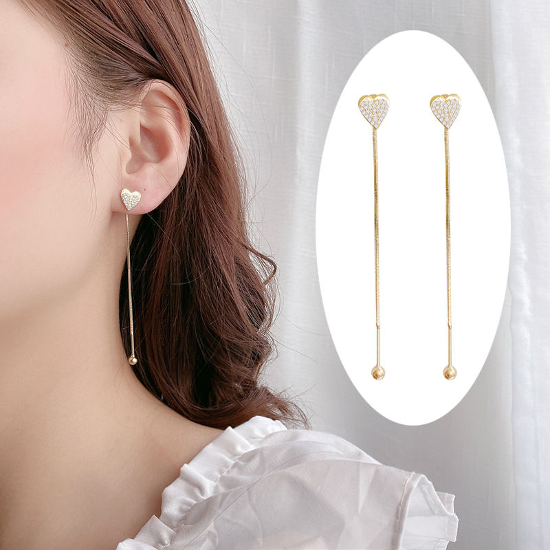 Korean style love square earrings