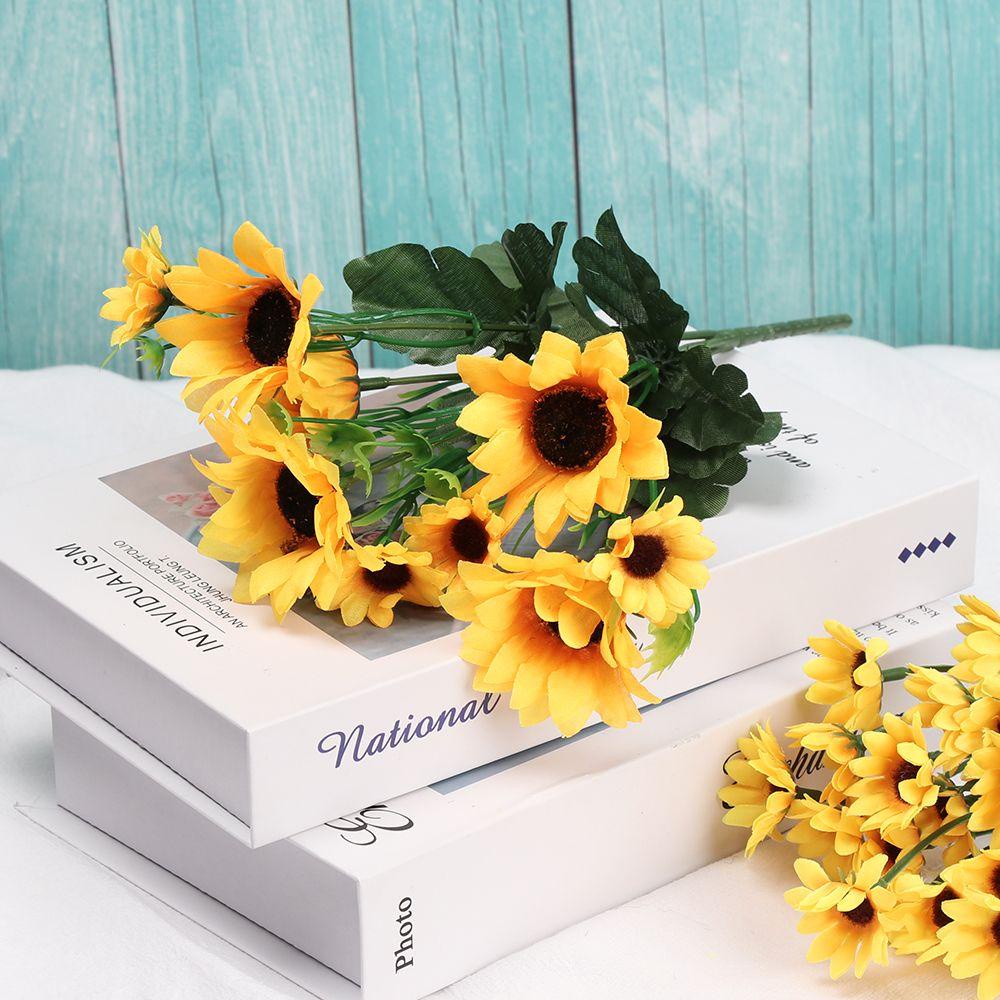 Conopery Bó Hoa Hướng Dương Giả Bằng Lụa 5 / 7 / 22 Bông Trang Trí