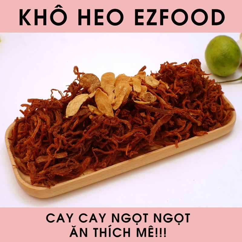 Khô heo, khô lợn cháy bơ tỏi 300g EZFoods (cay vừa) đồ ăn vặt Hà Nội vừa ngon vừa rẻ | BigBuy360 - bigbuy360.vn