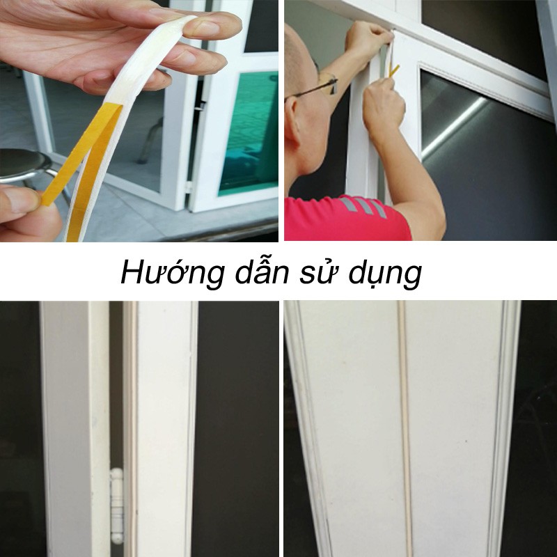 Nẹp xốp khe cửa có keo cách âm chống tiếng ồn chống bụi chống hơi lạnh thất thoát