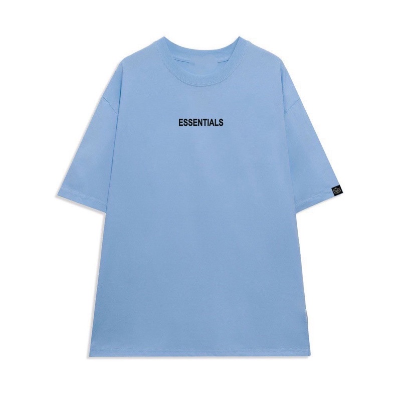 Áo thun phông logo tay nam nữ in Silicon nổi Essentials Unisex