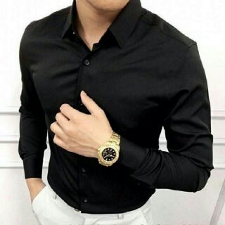 Áo sơ mi nam dài tay vải lụa baoanh