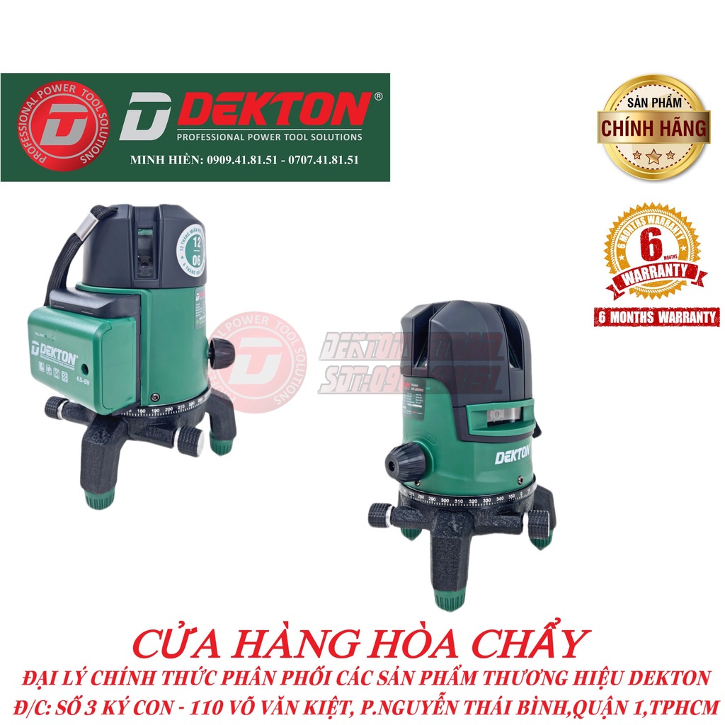 Máy Bắn Cốt - Cân Mực - Cân Bằng laser Dekton / DK - LS0502 / 5 Tia Xanh - 2PIN -  - Bóng Led Siêu Sáng