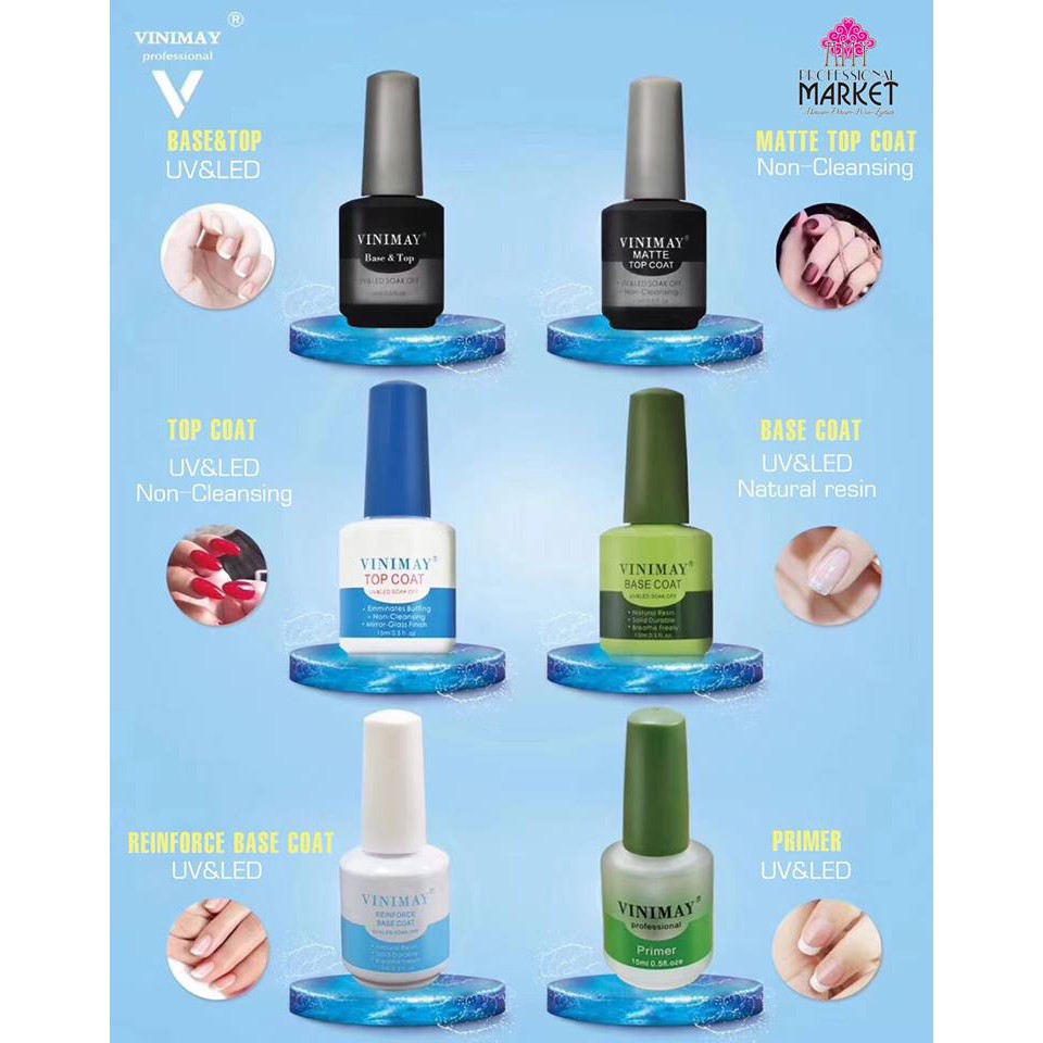 BASE COAT VINIMAY CHÍNH HÃNG - GEL LIÊN KẾT CHUYÊN DỤNG