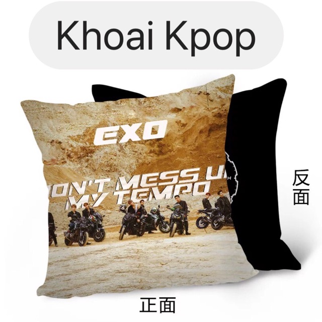 Gối vuông EXO in 2 mặt