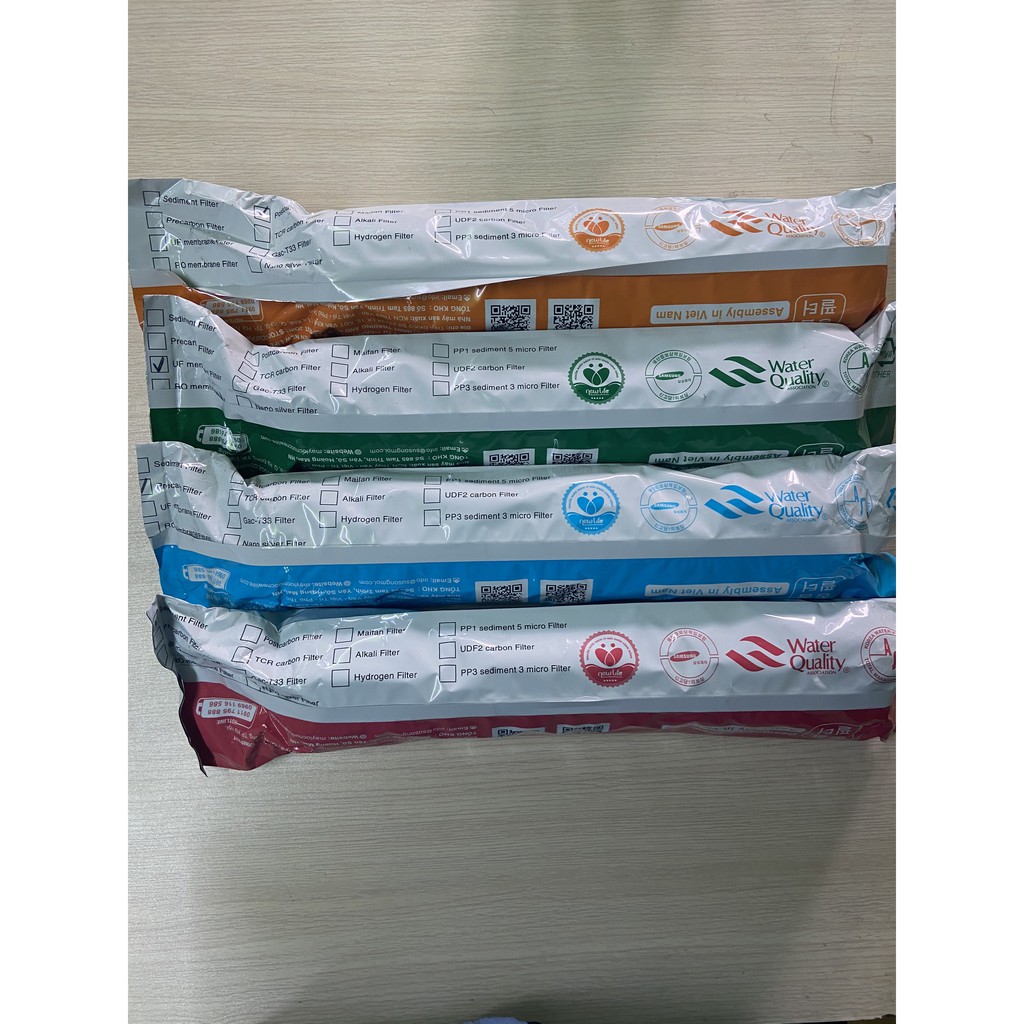 Combo bộ 4 lõi lọc UF Hàn Quốc nhập khẩu cho máy KANGAROO KG47, CNC 3000