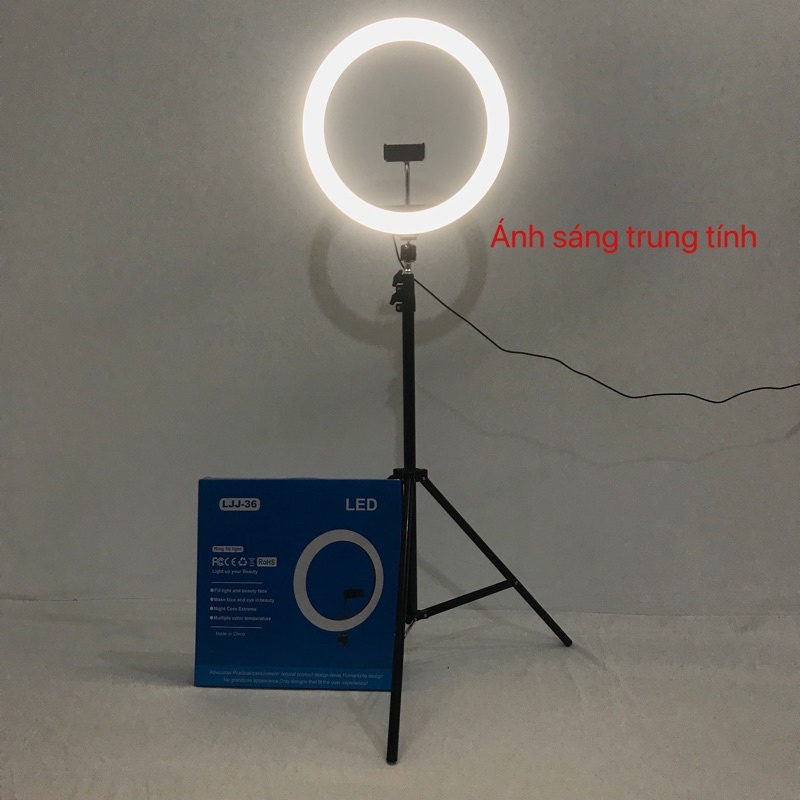 Đèn livestream 36cm trợ sáng bán hàng,dạy online,makeup [freeship]