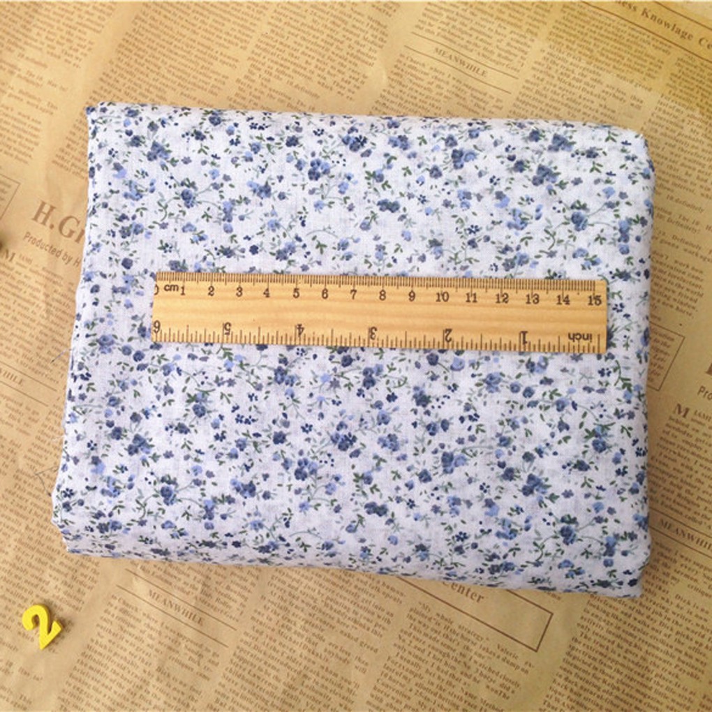 Vải cotton họa tiết sao, chấm bi dùng làm thủ công