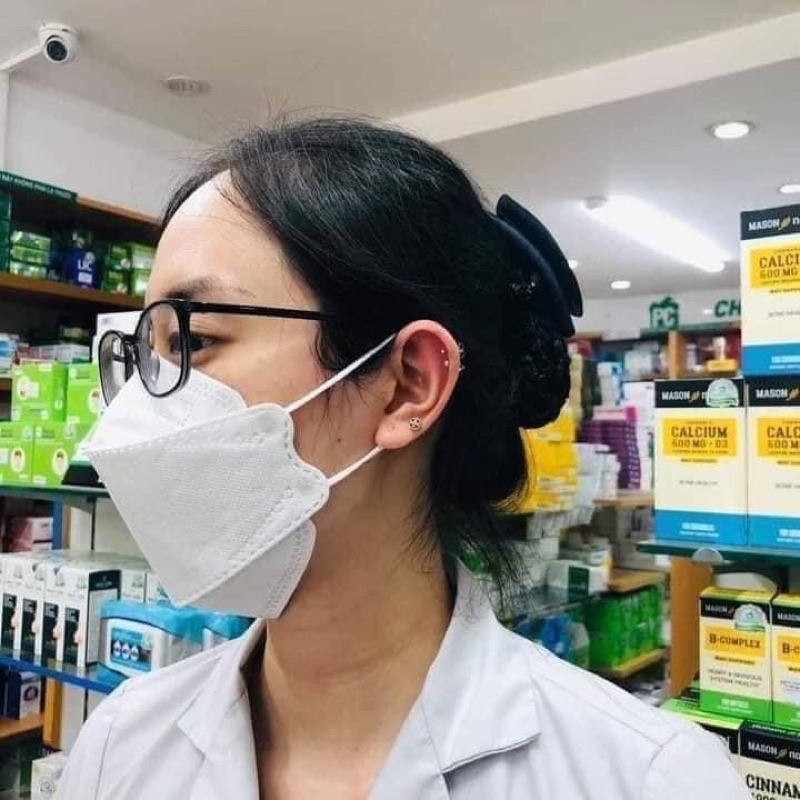 Khẩu Trang 4D KF94 Màu Trắng 10Gói (100Chiếc)