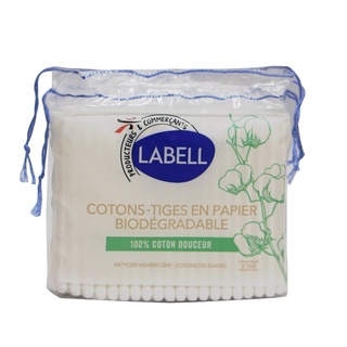 Tăm bông 100% cotton Labell 160 cây/gói dùng để vệ sinh tai, mũi, rốn, trang điễm....