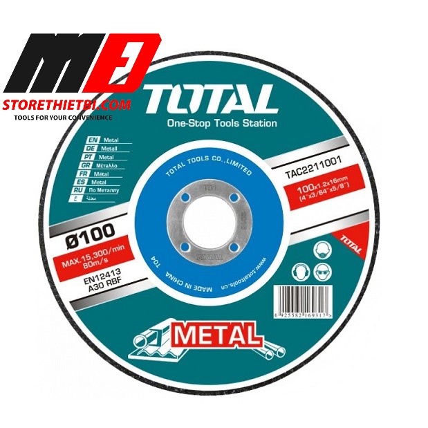 Đá mài xịn total 100mm tac2231001