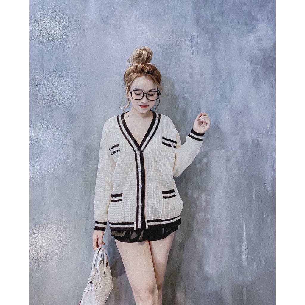 [ÁO CHOÀNG LEN] Cardigan Nữ Màu Trơn Hàn Quốc