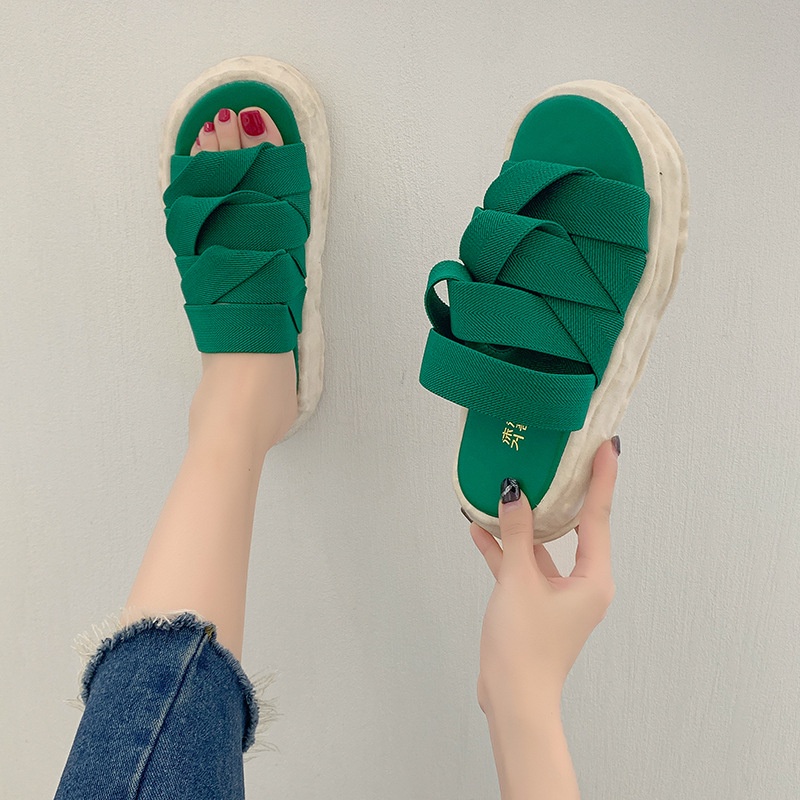 Dép Mũi Tròn Co Giãn Thời Trang Dành Cho Nữ