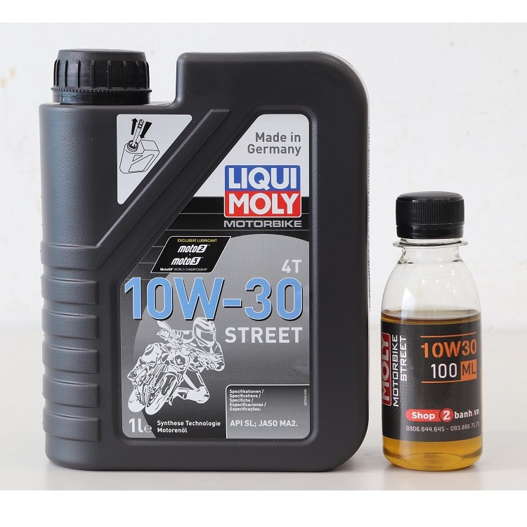 Nhớt Liqui Moly Motorbike Street 4T 10W30 hoặc 10w40, 1L, 1L1, 1L2 (950017) (950004)