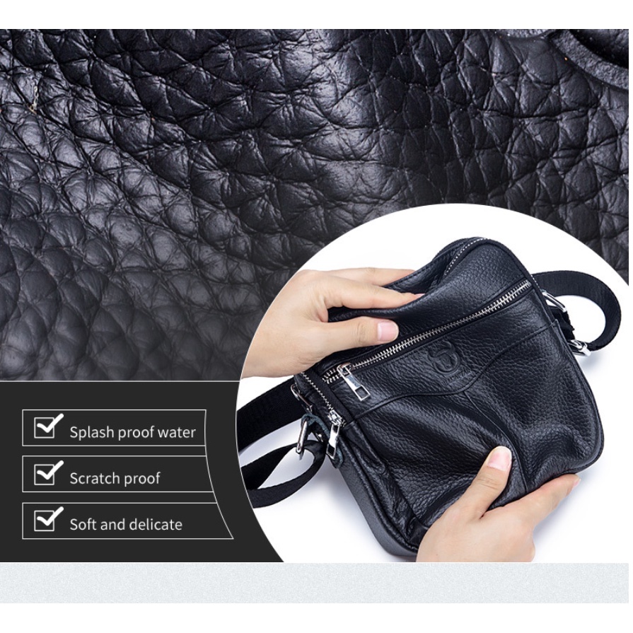 Túi đeo chéo nam 100% da bò thật cao cấp phong cách mới