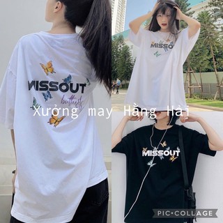 Áo thun tay lỡ MISS.OUT nam nữ form rộng ulzzang 🌸 áo đôi basic unisex siêu hot cộc tay mùa hè chất thun mát freeship