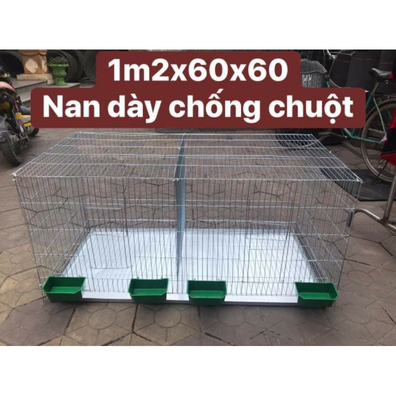 Lồng 1m2x60x60 nuôi gà tre, gà cảnh, gà chọi 2 nhăn nan dày chống chuột