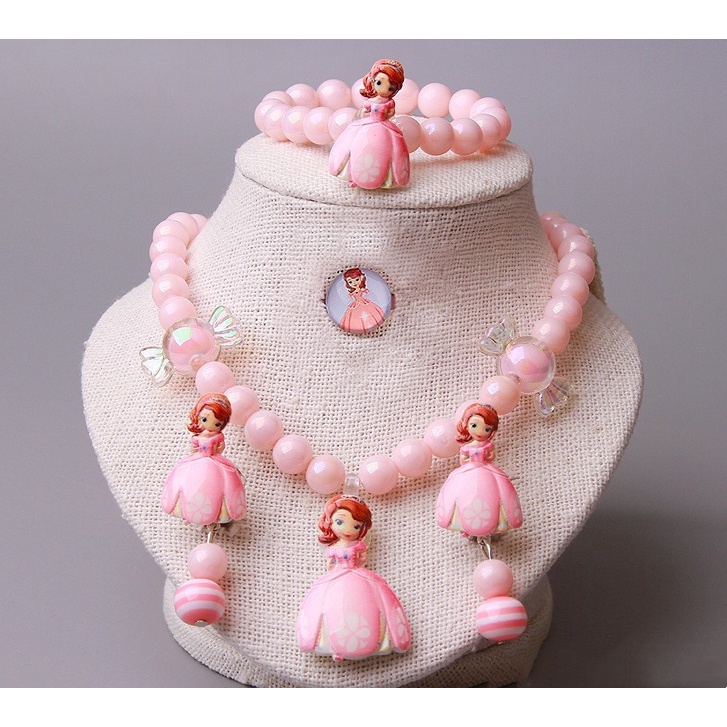 Bộ Trang Sức Vòng cổ Mặt Hoạt Hình my little pony Công Chúa Băng Giá Dễ Thương Cho Trẻ Em