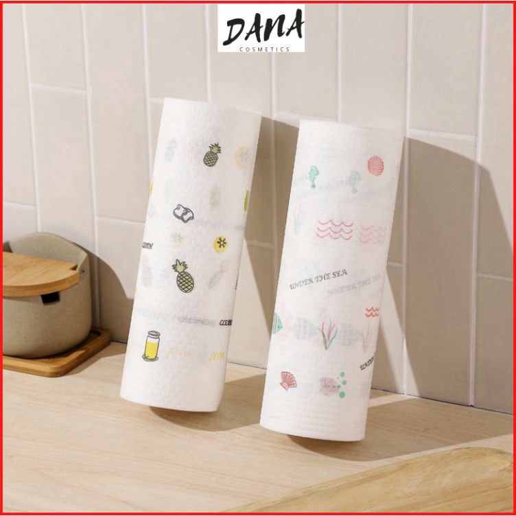 Khăn Giấy Vải Lau Đa Năng, Lau Bếp, Lau Chén Bát (Khổ 20cm) Có Thể Tái Sử Dụng Siêu Thấm Hút DANA