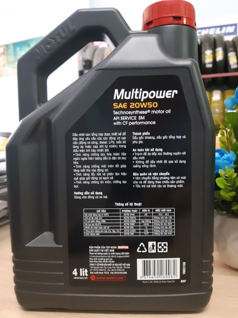 Nhớt oto Motul Multigrade 20w50 4000ml