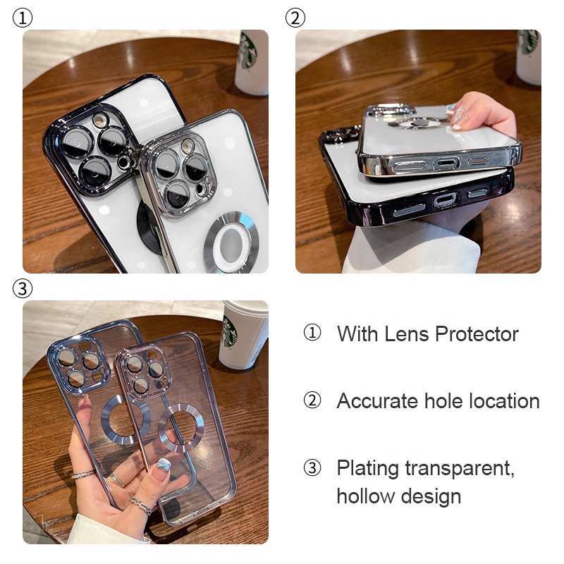 Ốp Điện Thoại Silicon TPU Mềm Trong Suốt Chống Sốc Mạ Viền Sang Trọng Dành Cho iPhone 13 12 Pro Max 11 Pro XS Max X 7 8 Plus