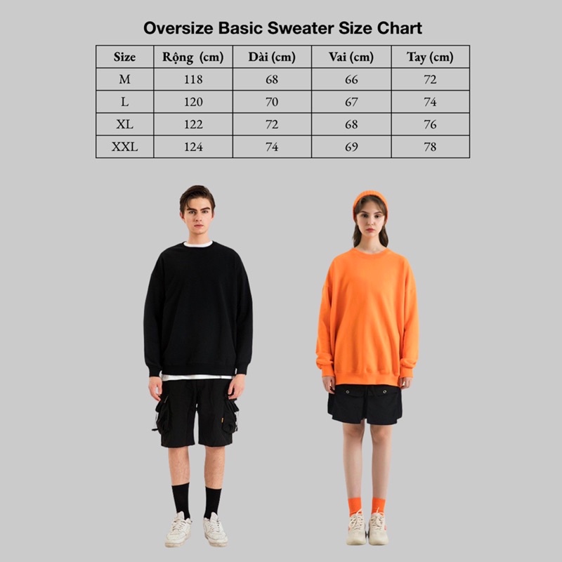 Áo Sweater Basic Trơn Các Màu
