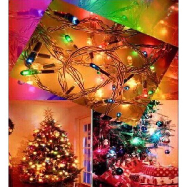 Đèn led trang trí hình ngôi sao nhấp nháy các màu, đèn chớp trang trí noel dài 4m 36 bóng led treo đào quất