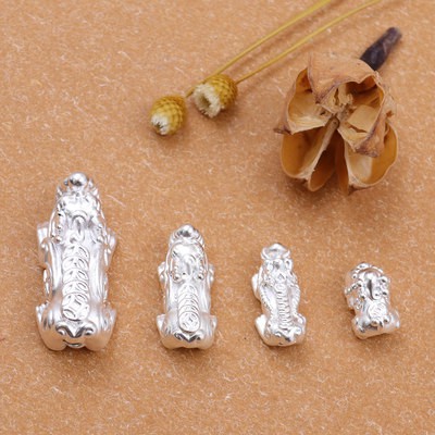 999 sterling bạc Vòng đeo tay phụ kiện Kỳ Lân Chân Bạc Vòng đeo tay Vòng cổ mặt dây chuyền Keychain Tự Làm Thủ Công bện 