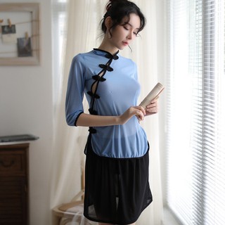 Đồ ngủ phòng the: Thời trang Trung Hoa cổ điển (ms 1189)