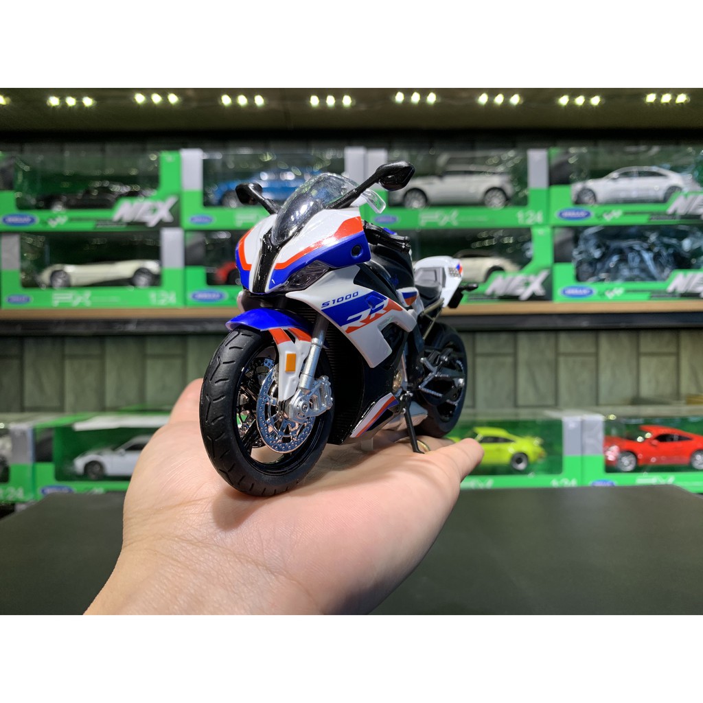 Xe mô hình motor siêu xe BMW s1000rr 2020 tỉ lệ 1:12 Hãng Alloy