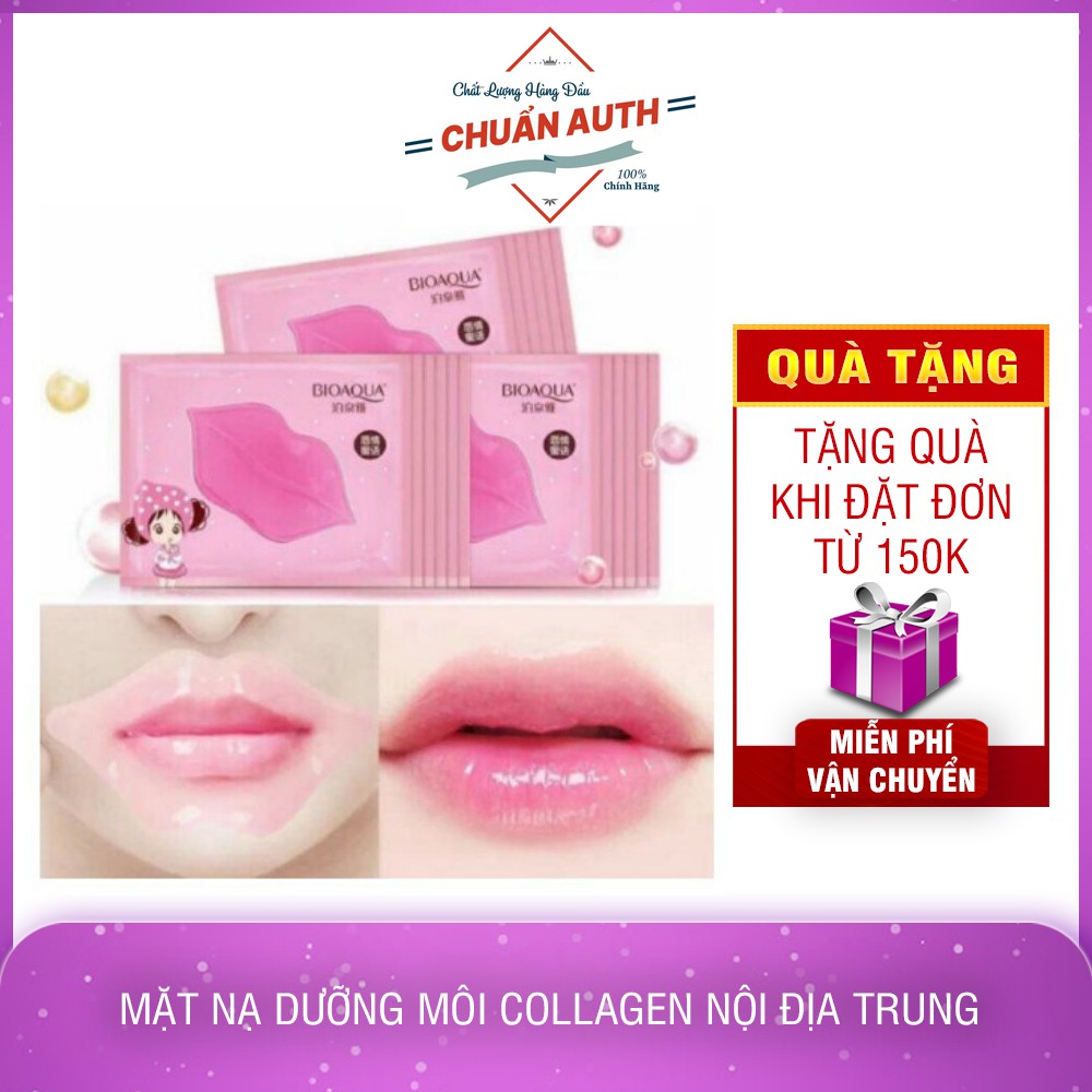 Mặt nạ dưỡng môi collagen nội địa Trung nhiều hãng trị thâm môi Giúp Môi Mềm Hồng Hào - T217