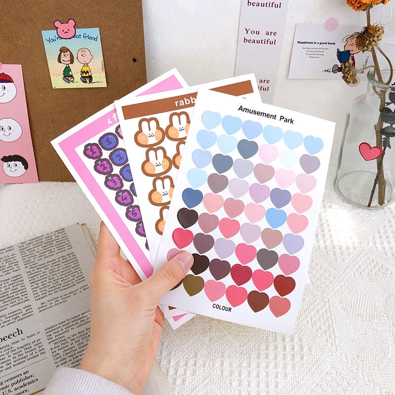 Sticker dán decor kệ , tủ , thùng rác mini