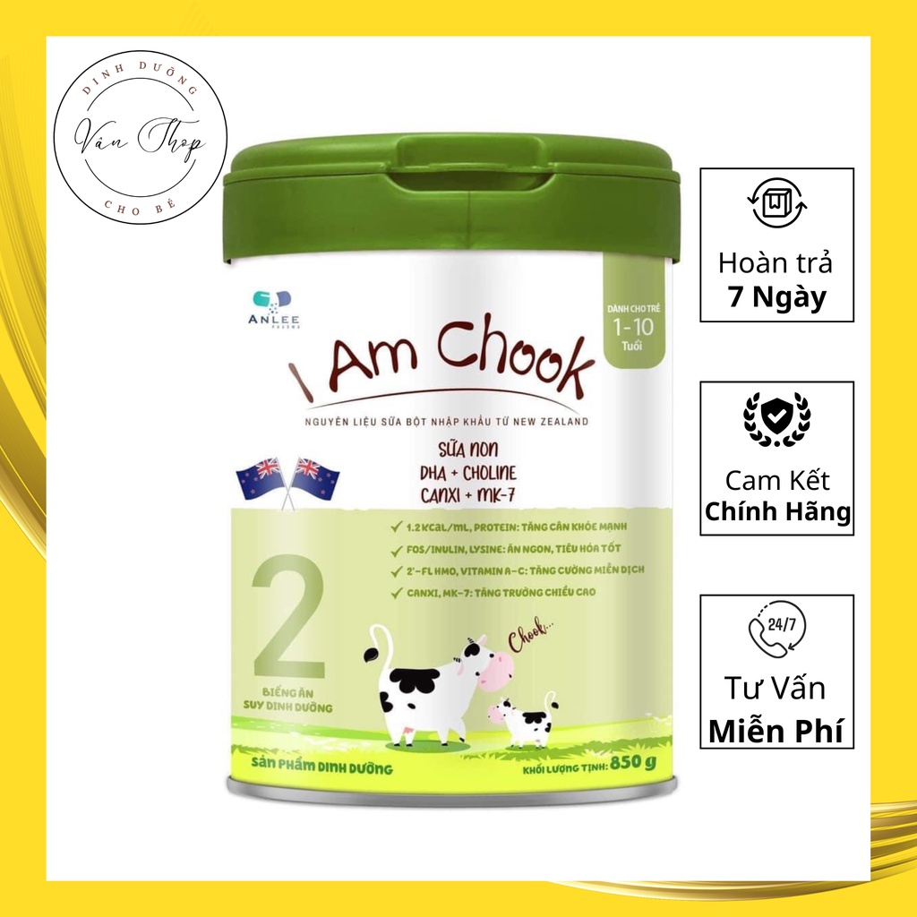 🌸FREESHIP🌸 Sữa I Am Chook (1-10 tuổi) - Lon 850g 🌸 Dinh dưỡng đặc chế giúp trẻ PT cân nặng - tăng chiều cao - trí não