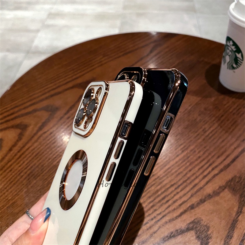 Ốp Điện Thoại Silicon Mềm Chống Sốc Mạ Viền Camera Cho iPhone 11 13 Pro Max 12 mini