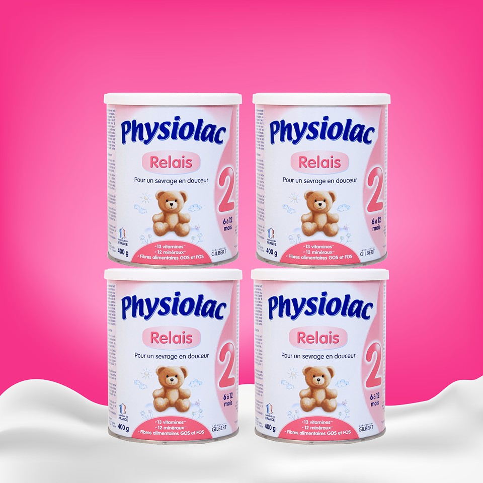 Combo 4 lon Physiolac số 2 400gr date T5/2019