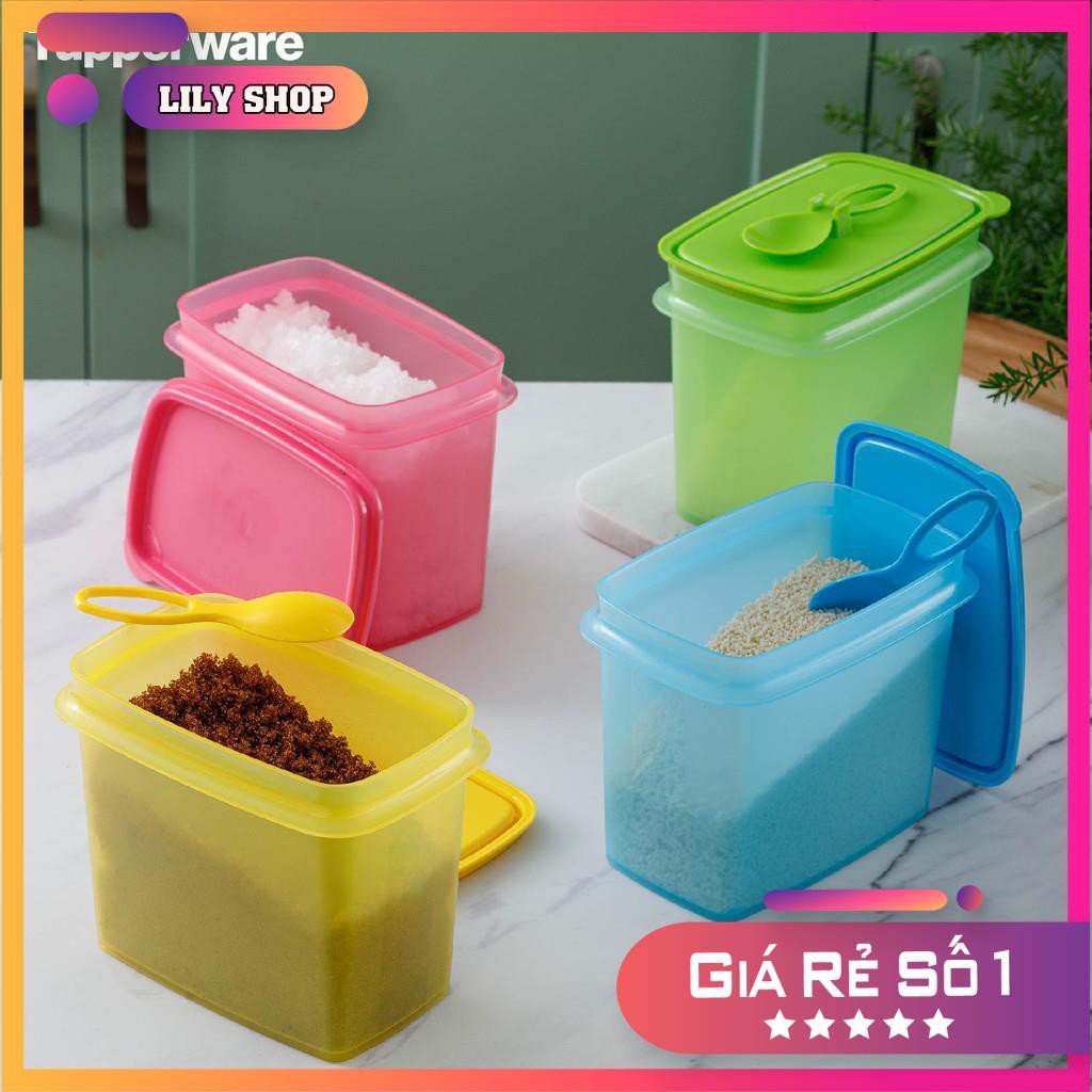 Hộp gia vị Shelf Saver kèm muỗng 4 màu Tupperware (1 hộp)