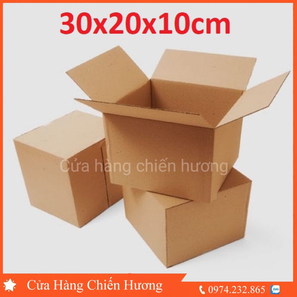 Set 10 Hộp carton 30x20x10 cm